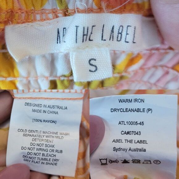 Abel The Label Sz S Pink Orange Floral Tie Cutout Halter Maxi Slip Dress Rayon - Picture 3 of 14